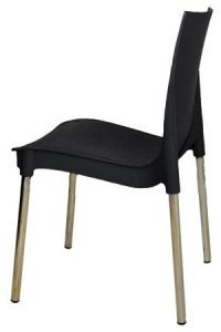 Черный пластиковый стул Рич для кафе и столовой