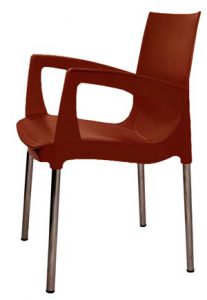 Пластиковый стул Рикко коричневый