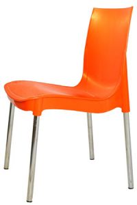 Оранжевый пластиковый стул Рич для кафе