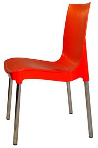 Красный пластиковый стул Рич для кафе