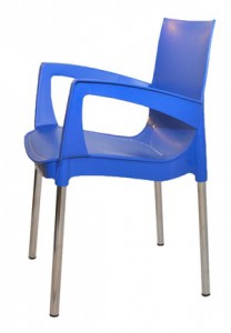 Синий пластиковый стул (кресло) RICCO для кафе