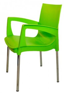 Салатовый пластиковый стул (кресло) RICCO для кафе